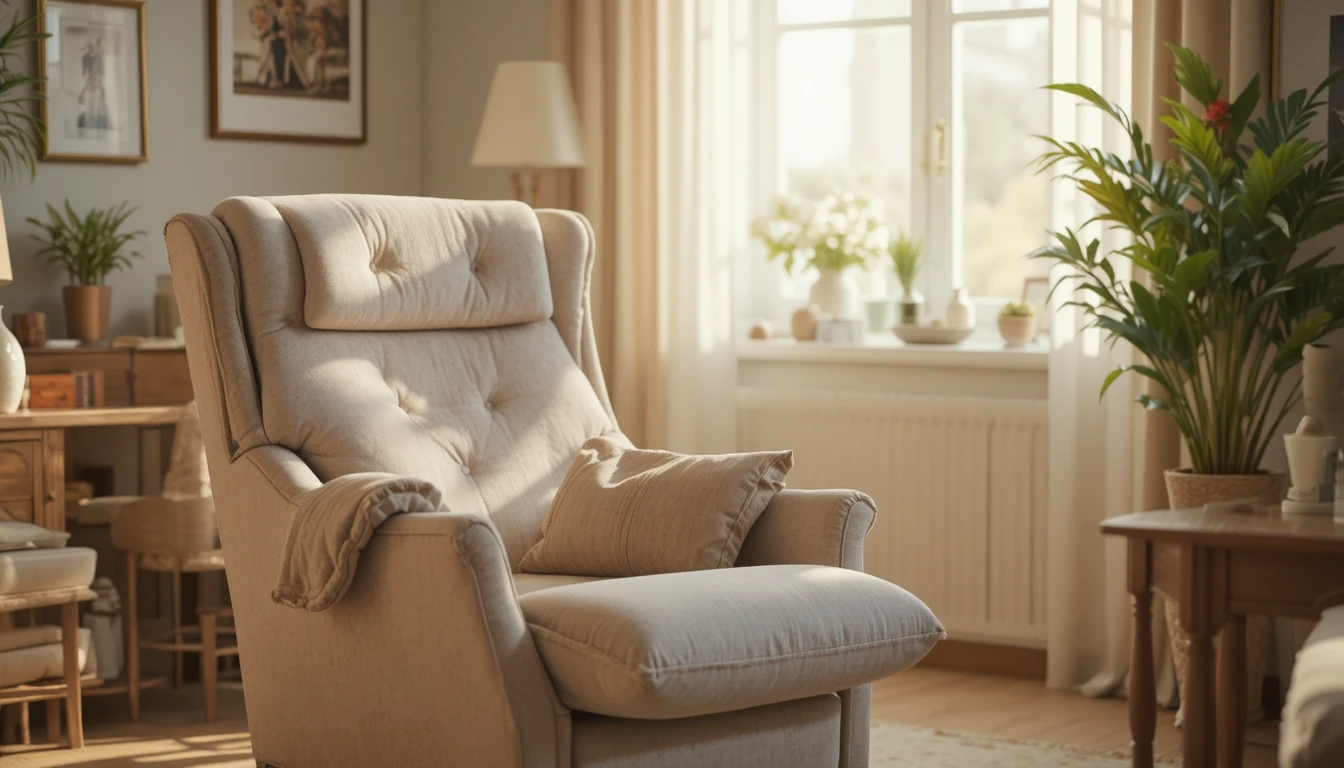Chaise avec accoudoir pour personne âgée